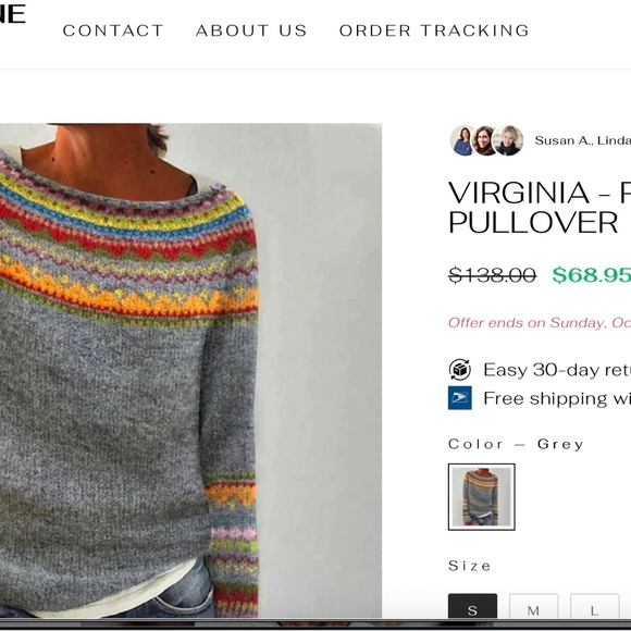 Harper Lane Pullover Sweater w/ crewneck - Picture 1 of 3